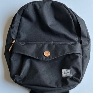 Herschel solid black back pack